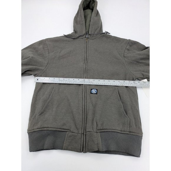Polar King By Key Hoodie Mens Size Small Grey Thermal Lined Heavyweight Zippered - Picture 9 of 9